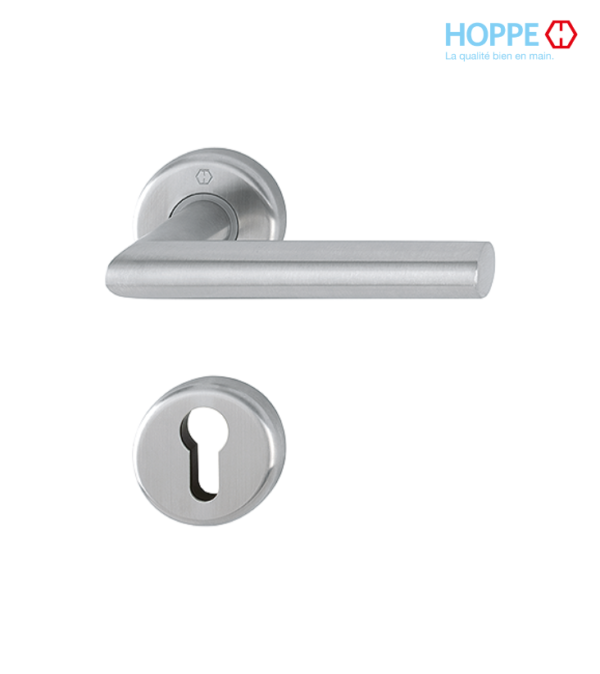 Poignée de porte HOPPE Utrecht en inox pour porte intérieure