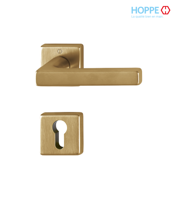 Poignée de porte HOPPE Dallas en laiton pour porte intérieure / Laiton satiné