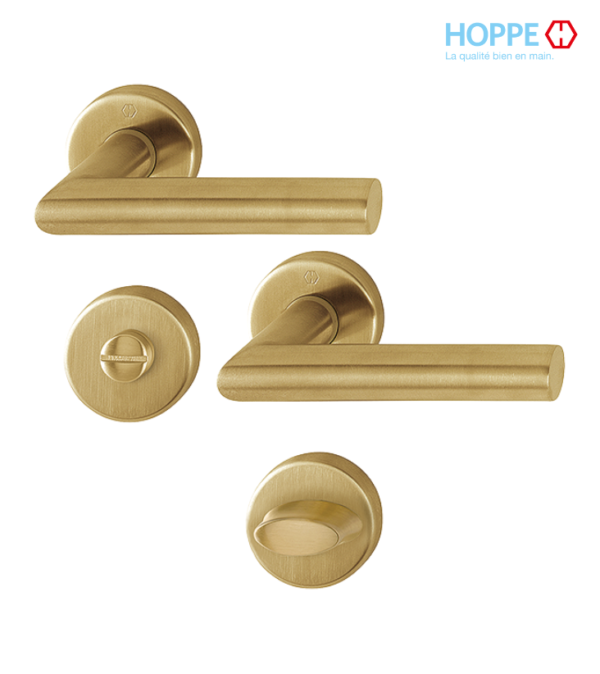 Poignée de porte HOPPE Amsterdam en inox pour porte intérieure – Porte salle de bain