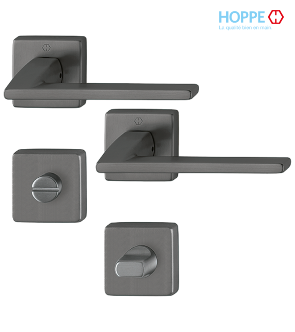 Porte salle de bain / Anthracite satiné