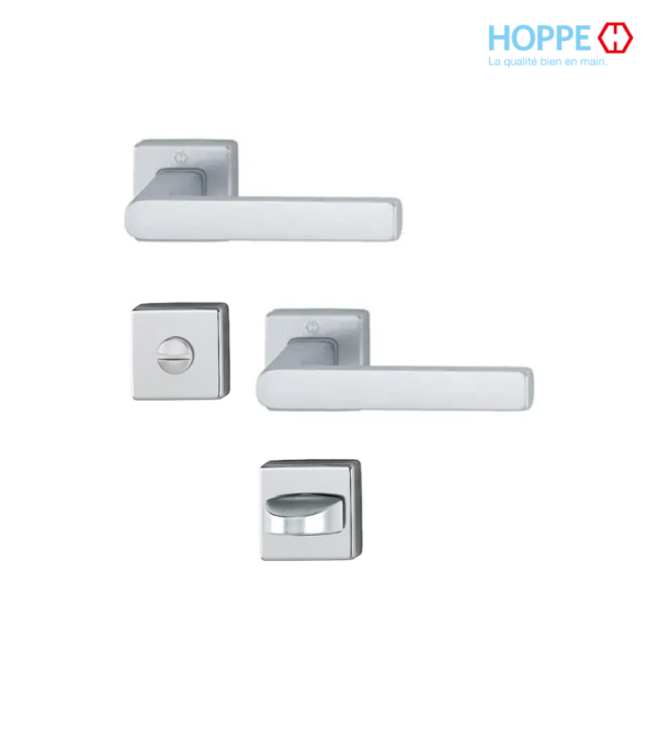 Porte salle de bain / Aspect argent