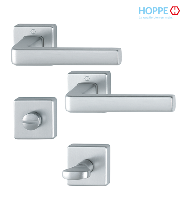 Porte salle de bain / Aspect argent