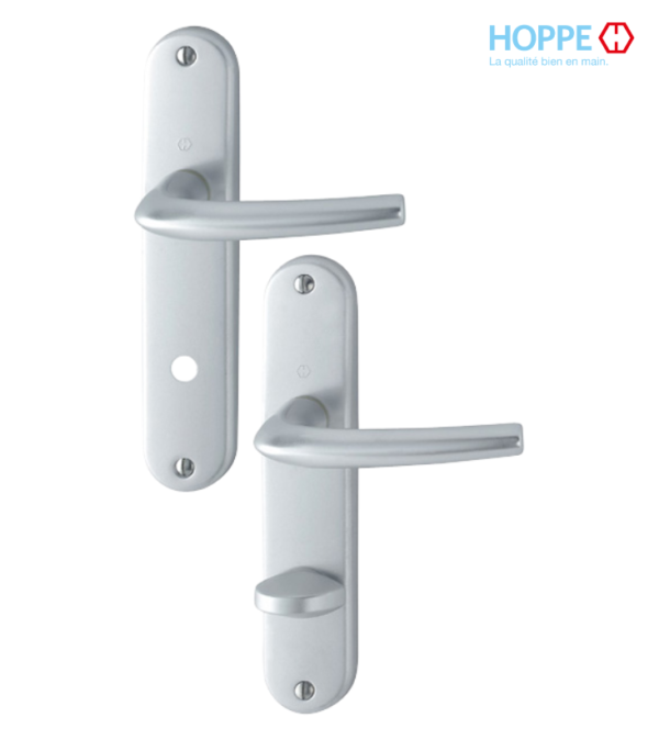 Porte salle de bain / Aspect argent