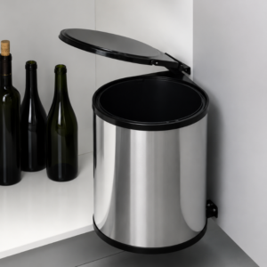 Poubelle cylindrique encastrable