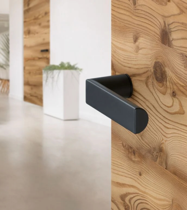 Poignée de porte HOPPE Miami sans plaque en inox pour porte intérieure – Noir mat